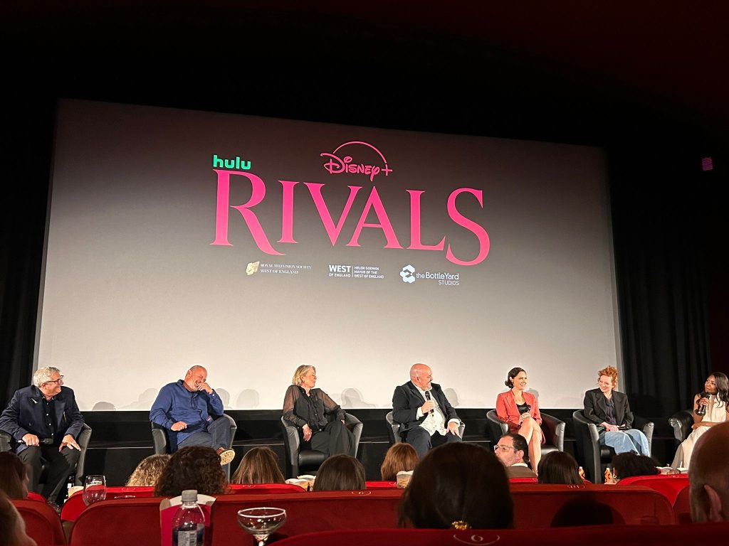 Ray Holman (Costume Designer), Eliza Mellor (Producer), Alex Lamb (Executive Producer), Annabel Scholey, Katherine Parkinson & Angellica Bell (Photo Credit: Disney / West of England Mayoral Combined Authority / Freia Turland)